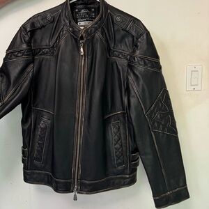 Affliction, black, premium limited edition, leather jacket, 3/30